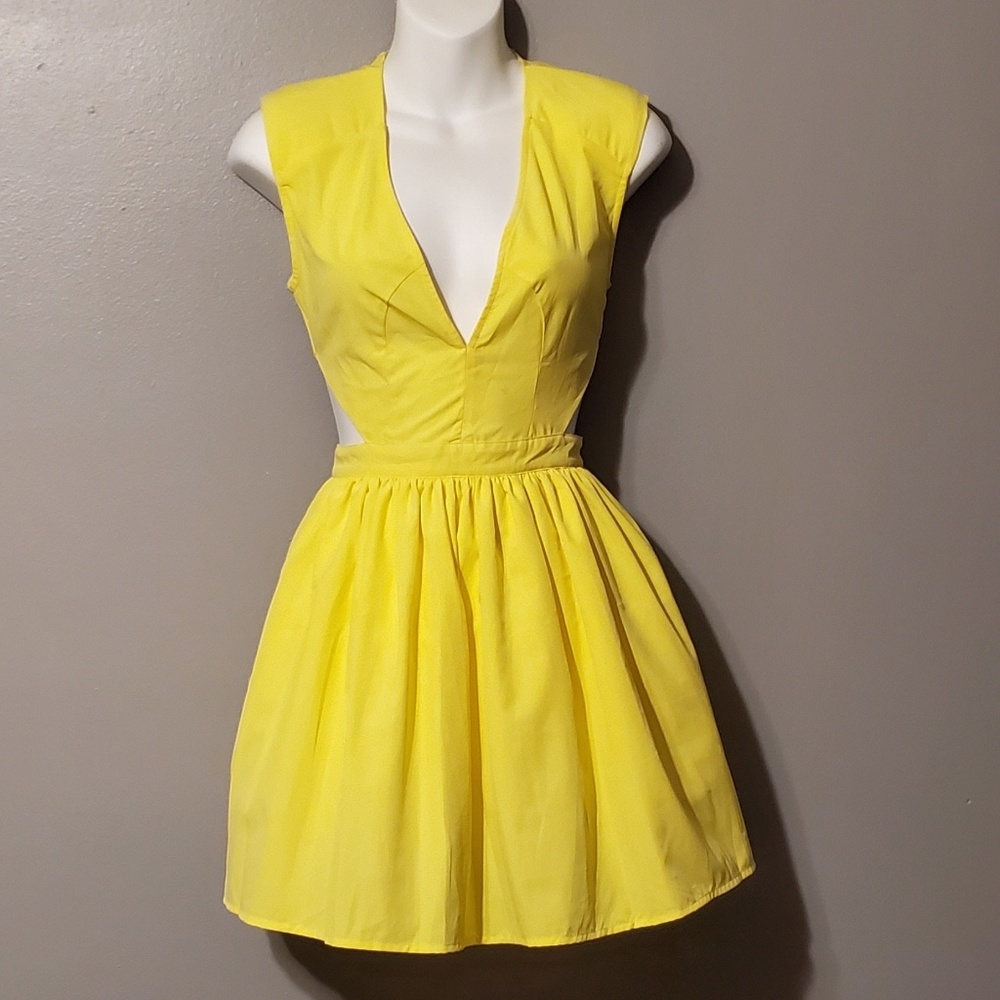 Charlotte Russe Yellow mini dress